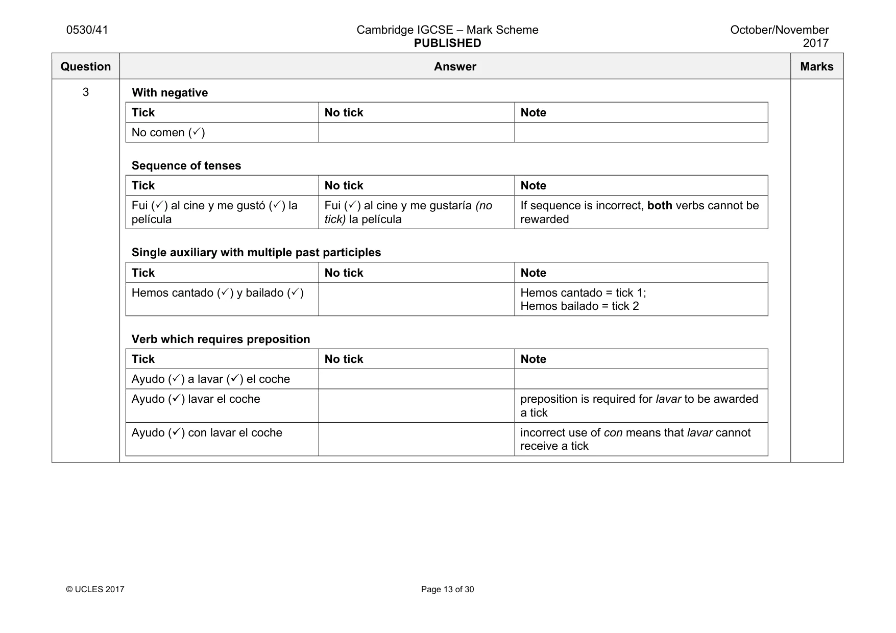 Mark scheme, page 13 of 30