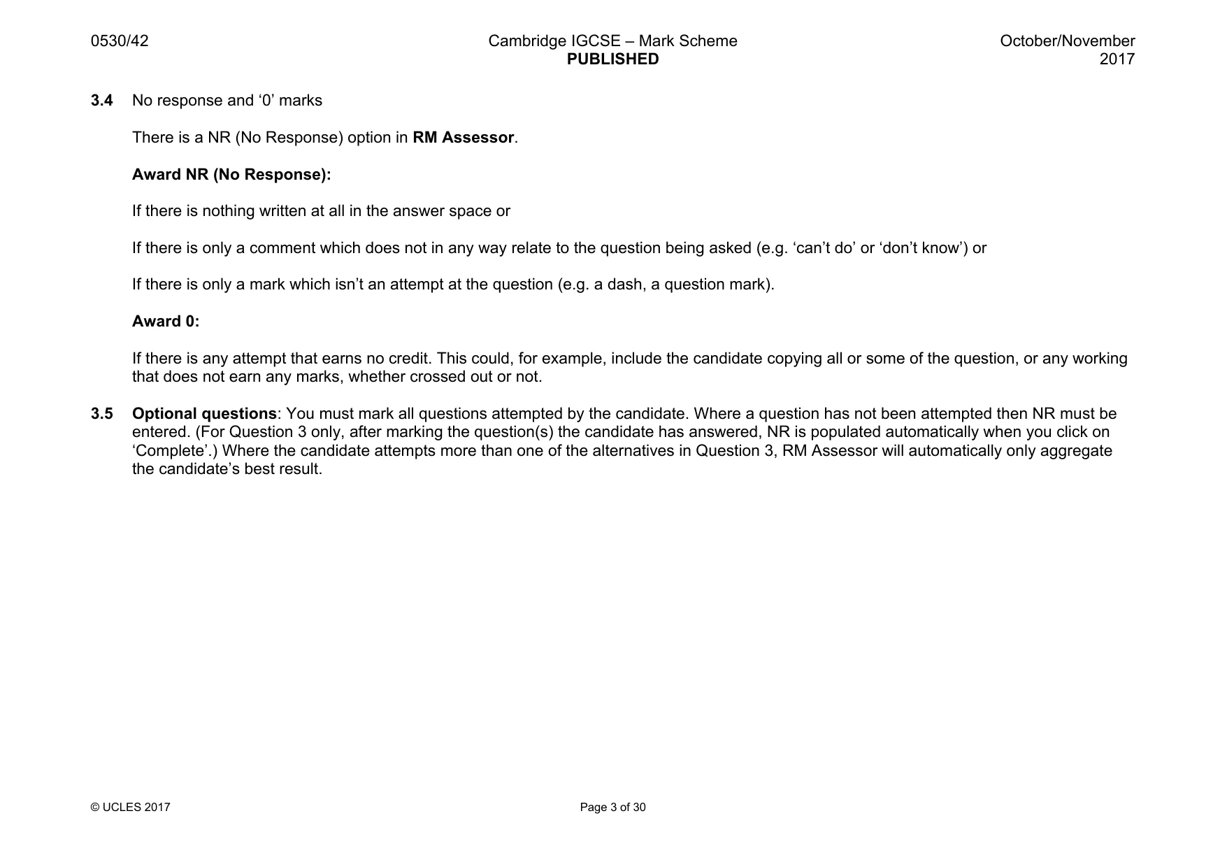 Mark scheme, page 3 of 30