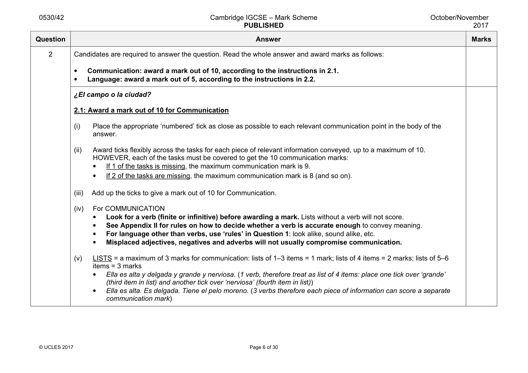 Mark scheme, page 6 of 30