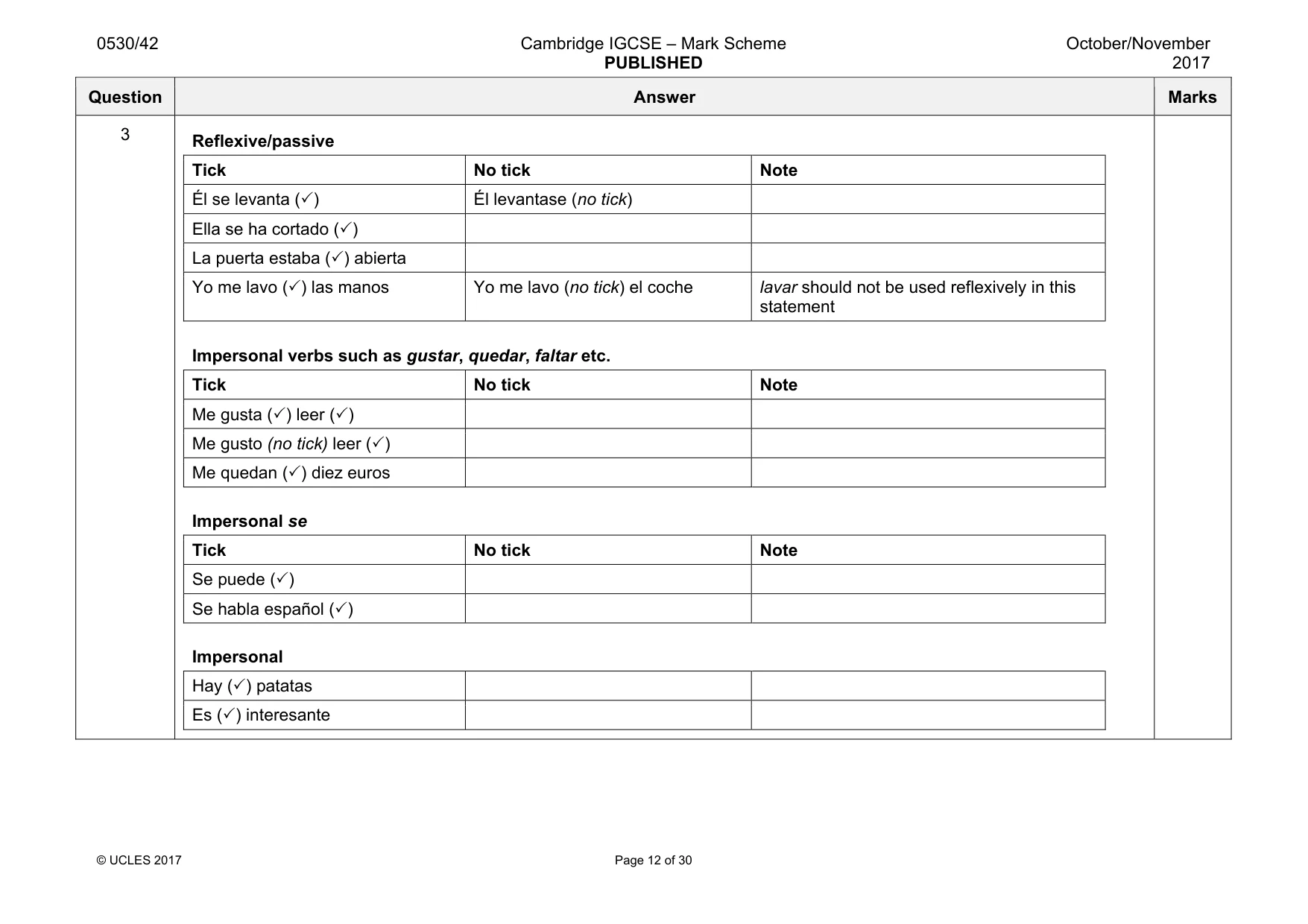 Mark scheme, page 12 of 30