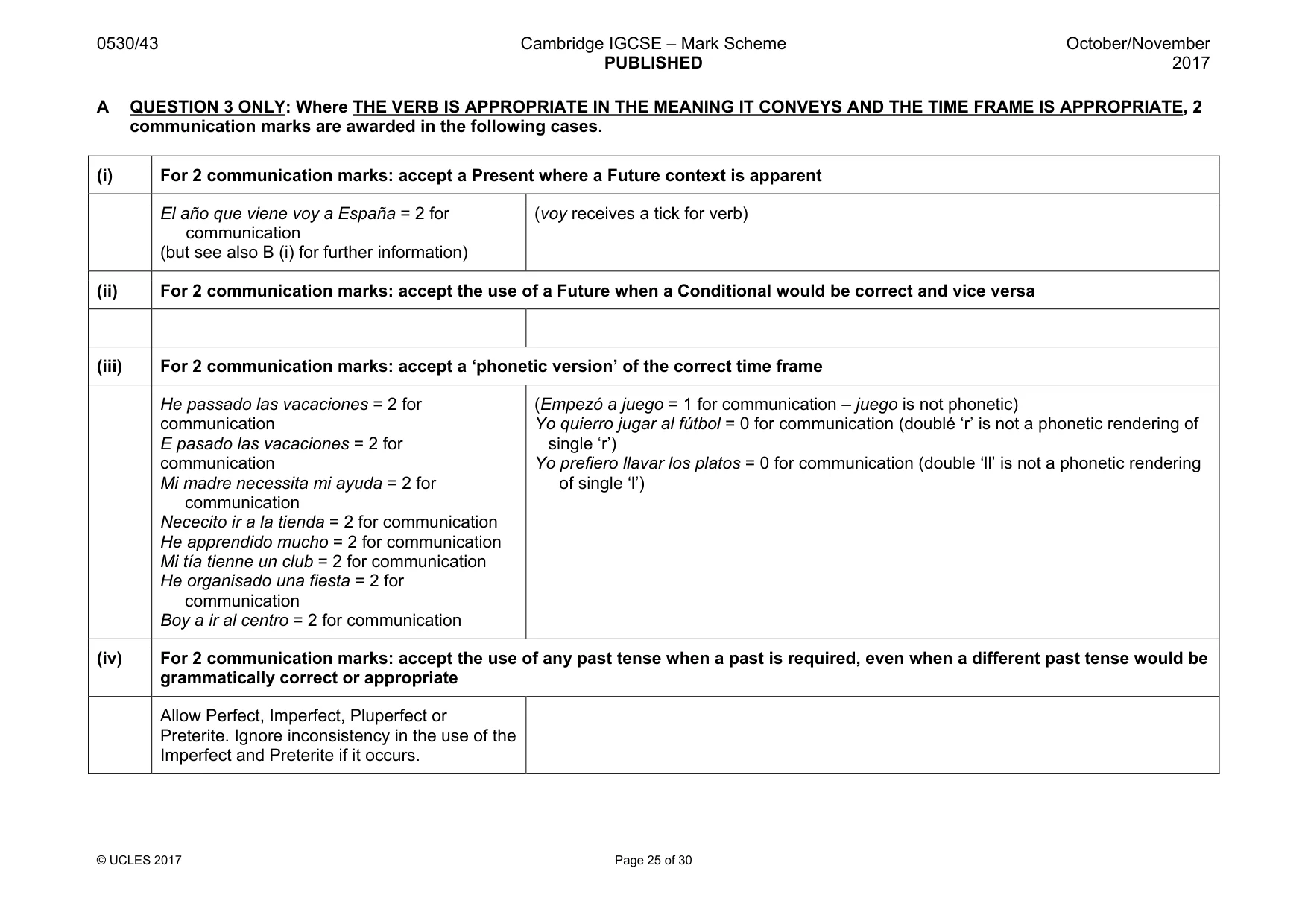 Mark scheme, page 25 of 30