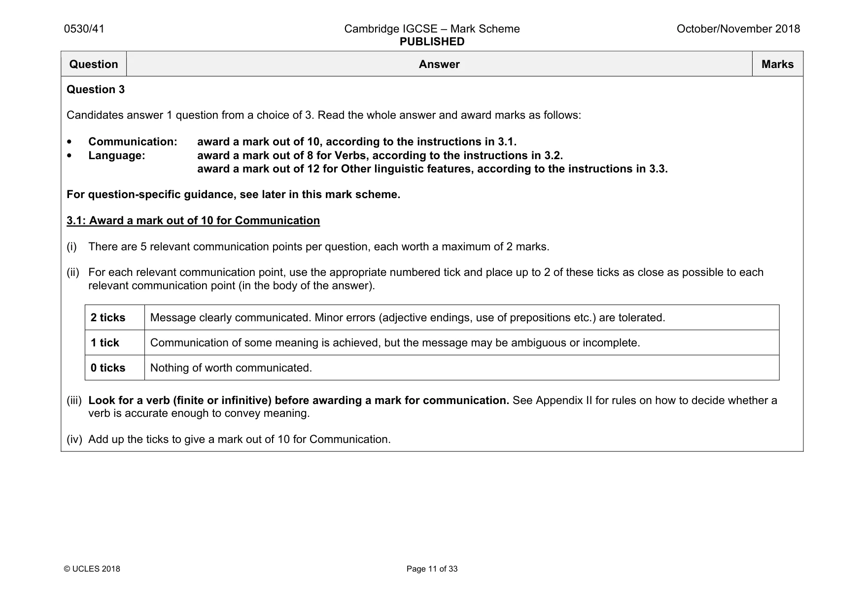 Mark scheme, page 11 of 33