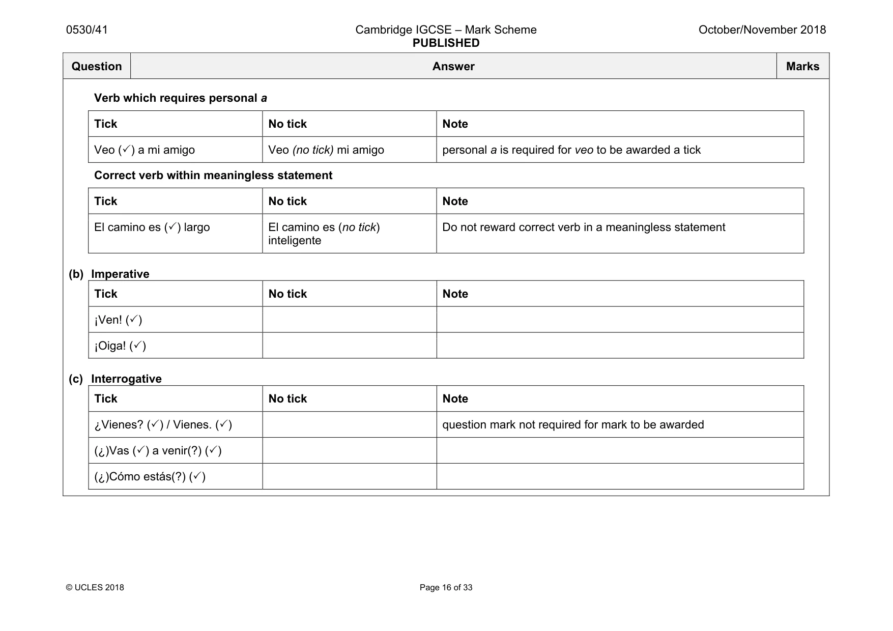 Mark scheme, page 16 of 33