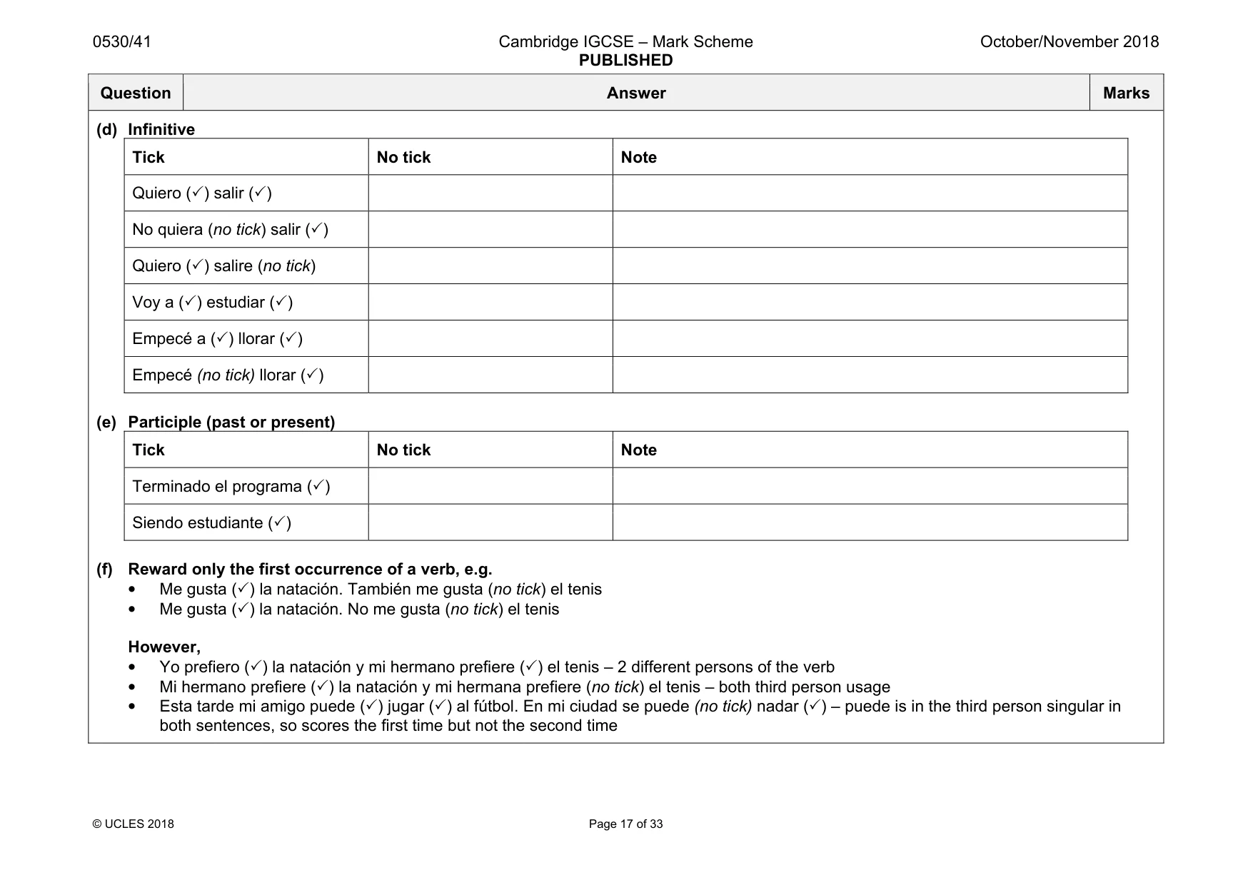 Mark scheme, page 17 of 33