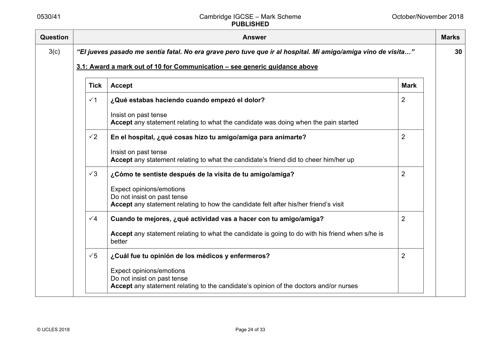Mark scheme, page 24 of 33