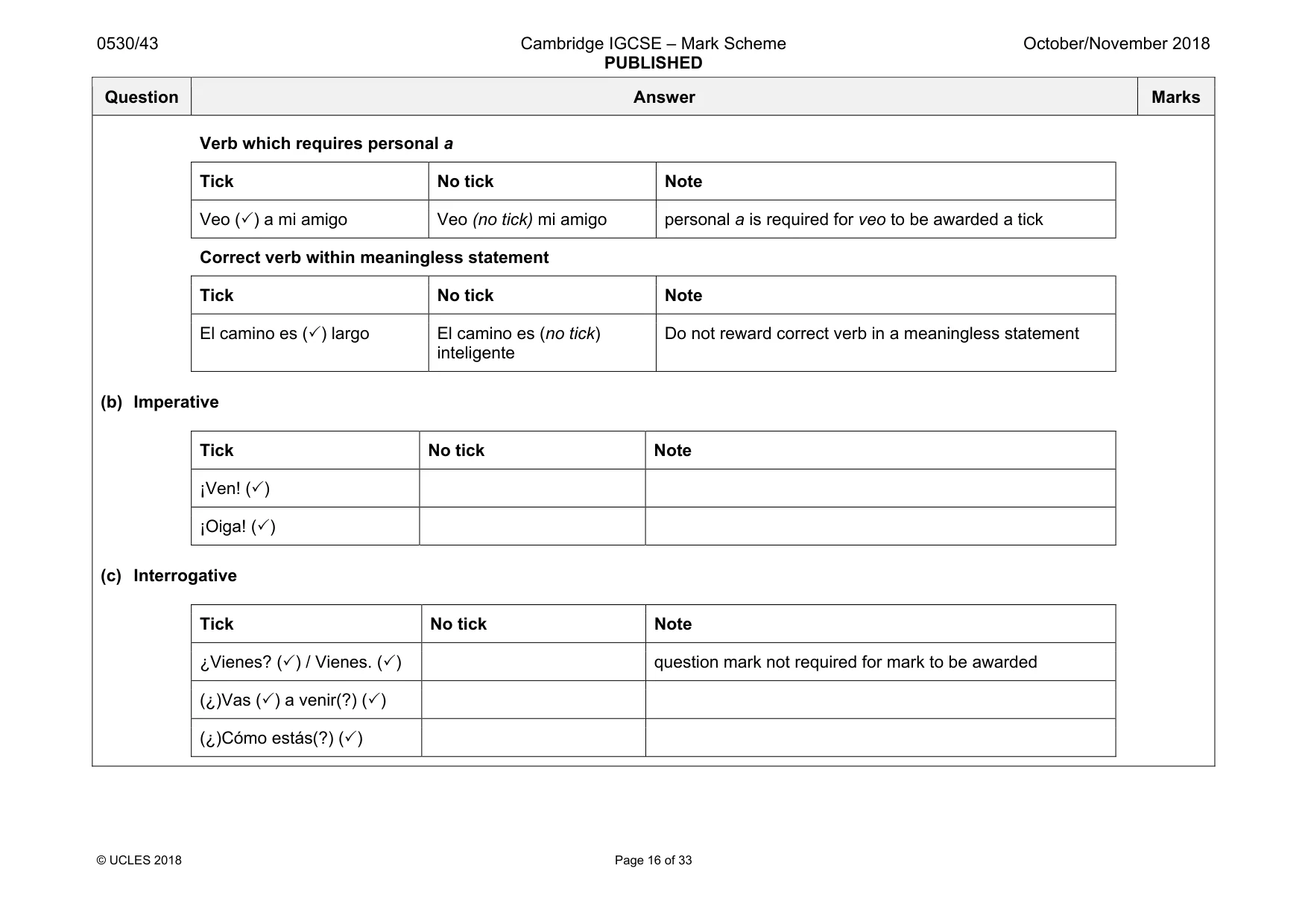 Mark scheme, page 16 of 33