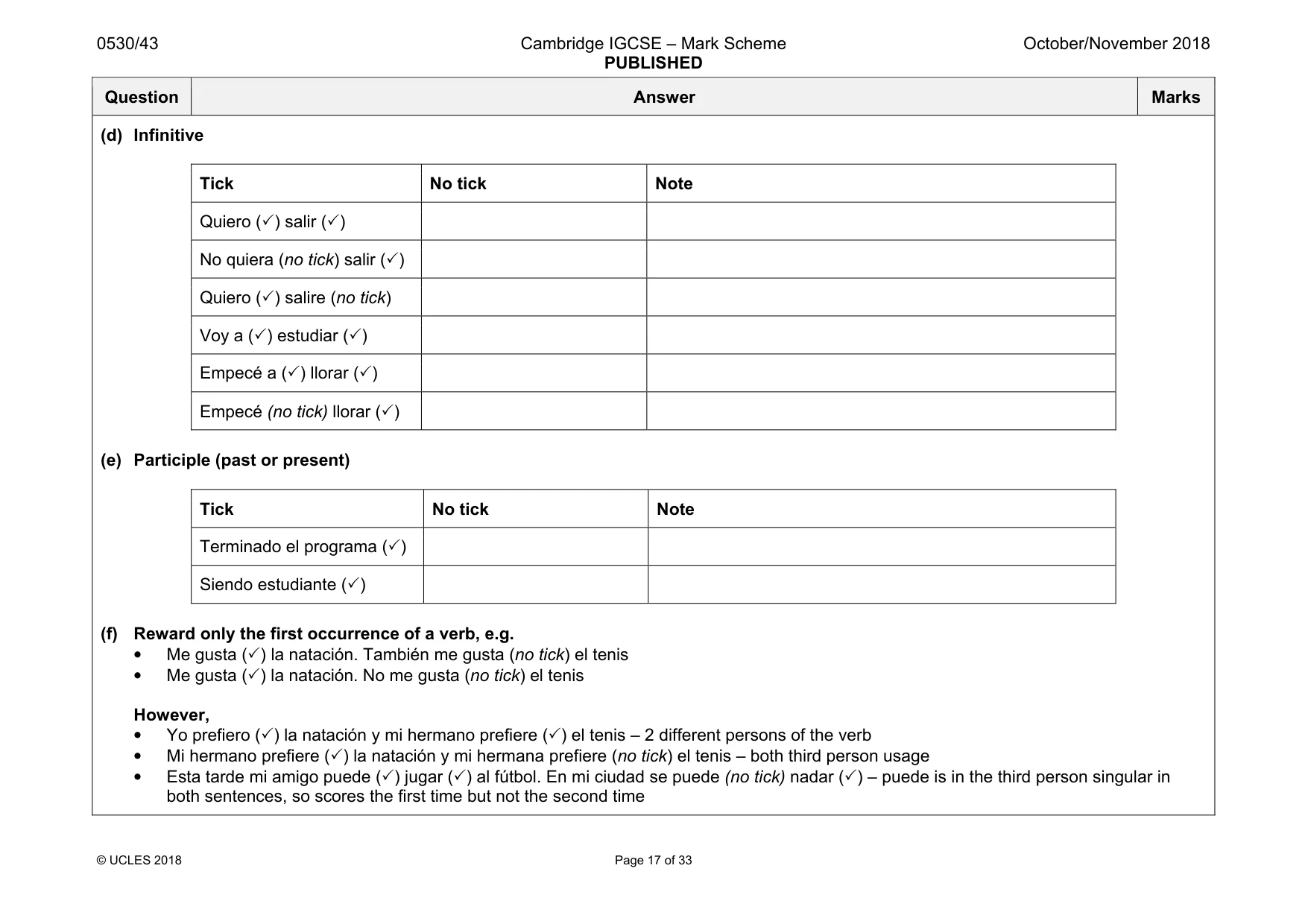 Mark scheme, page 17 of 33