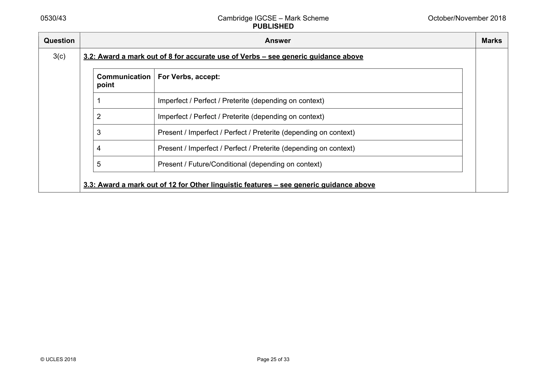Mark scheme, page 25 of 33