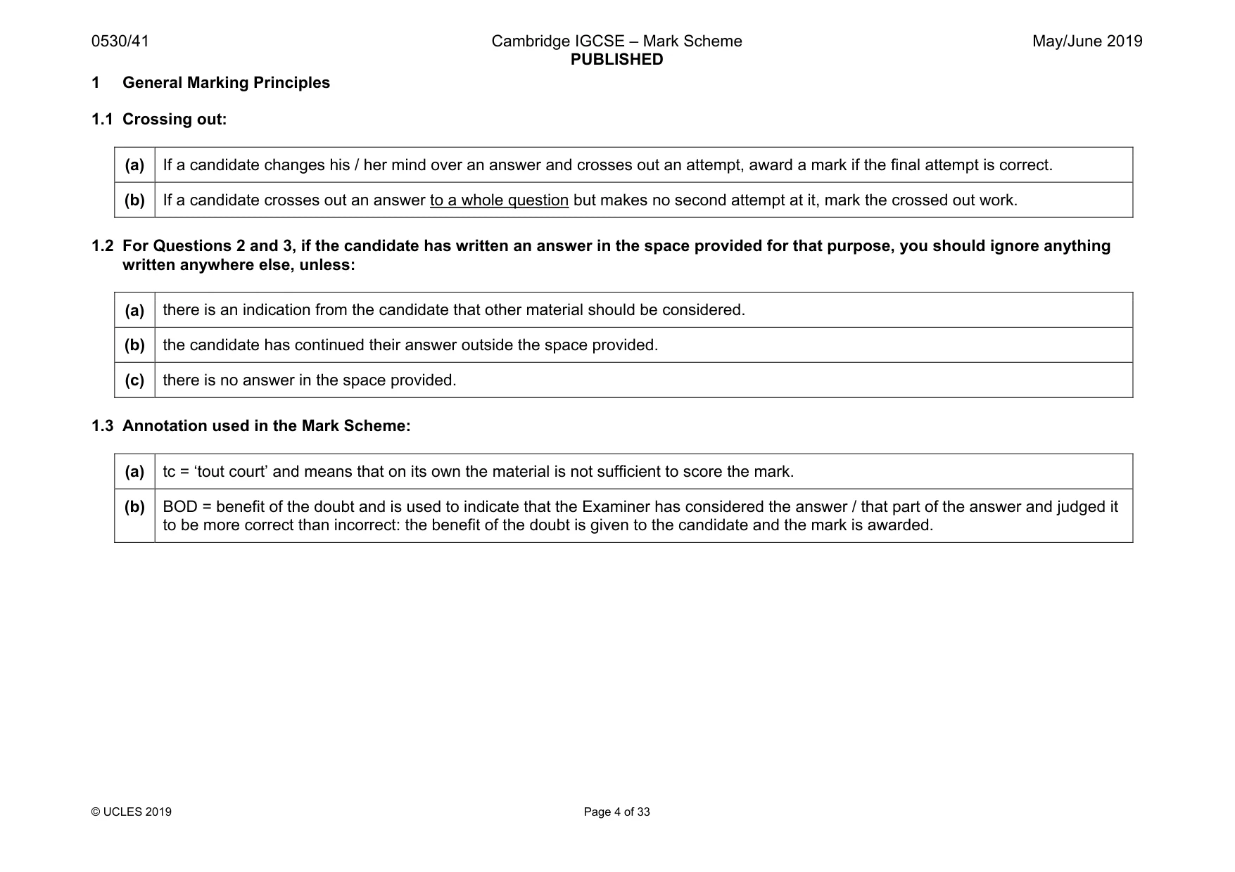Mark scheme, page 4 of 33