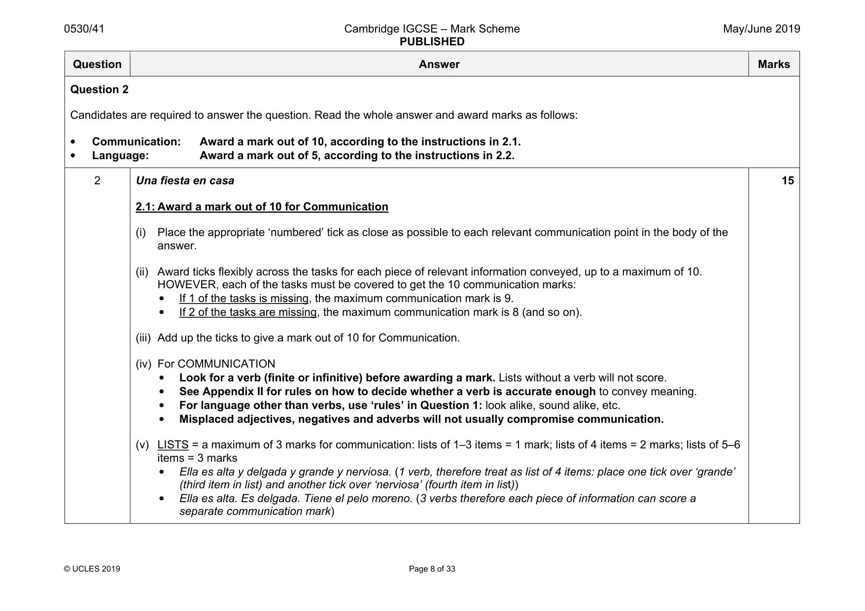 Mark scheme, page 8 of 33