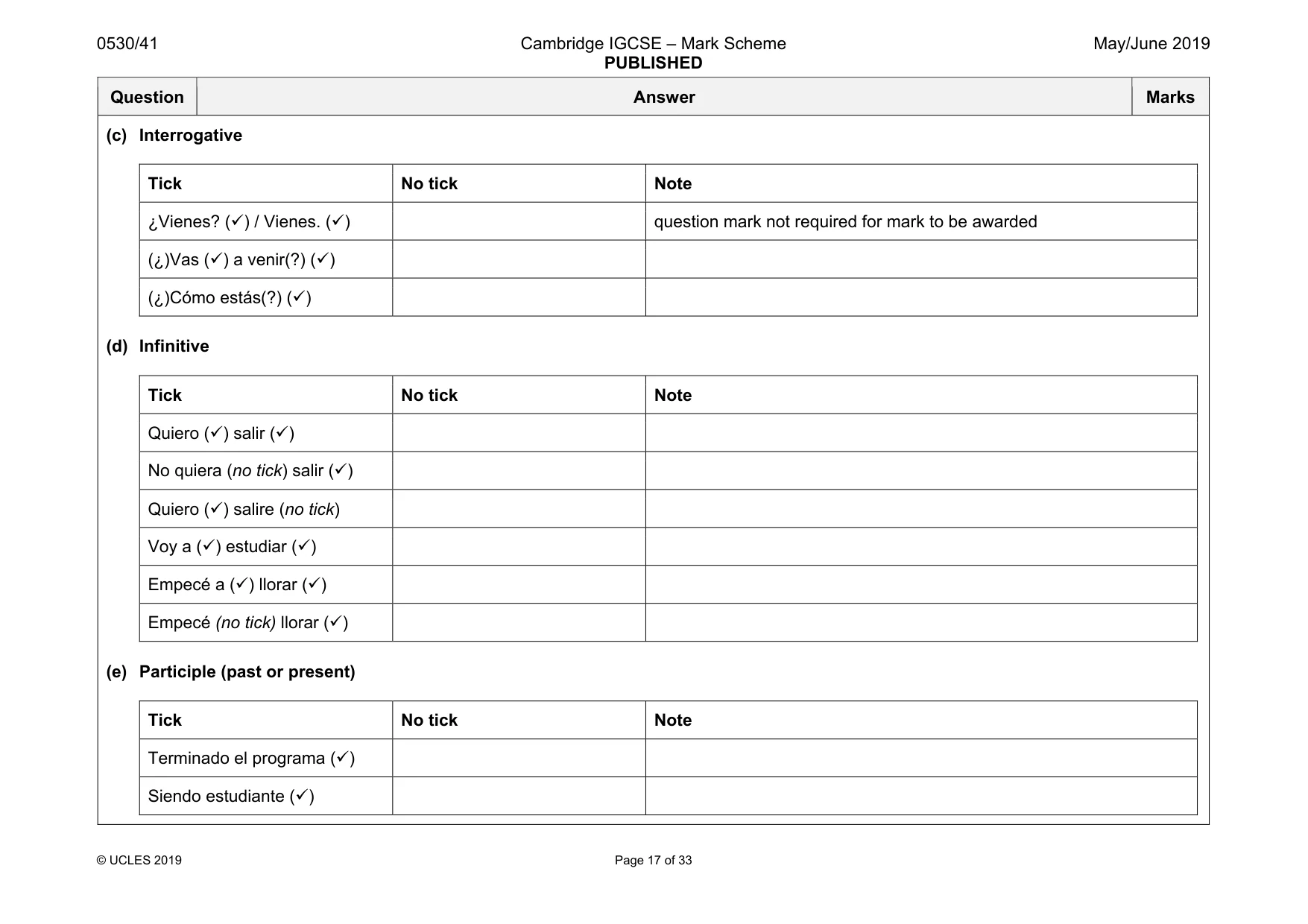 Mark scheme, page 17 of 33
