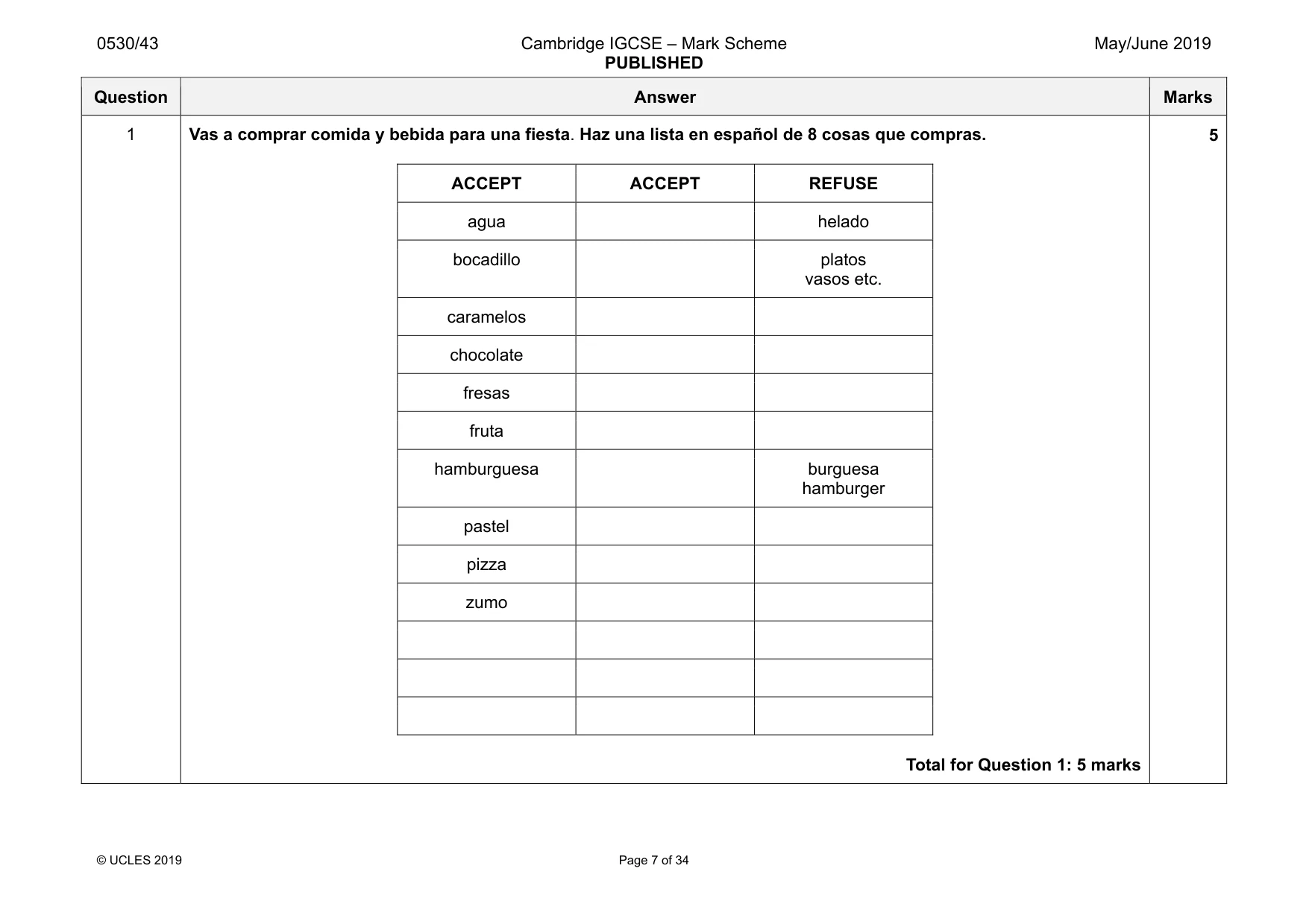 Mark scheme, page 7 of 34