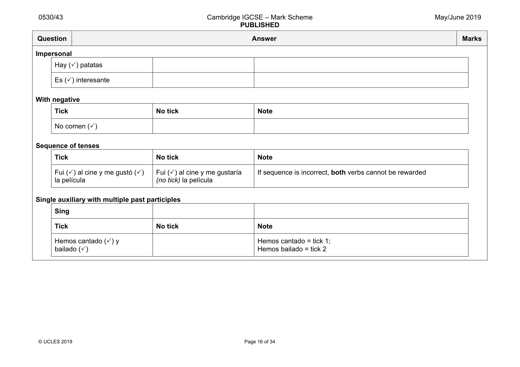 Mark scheme, page 16 of 34