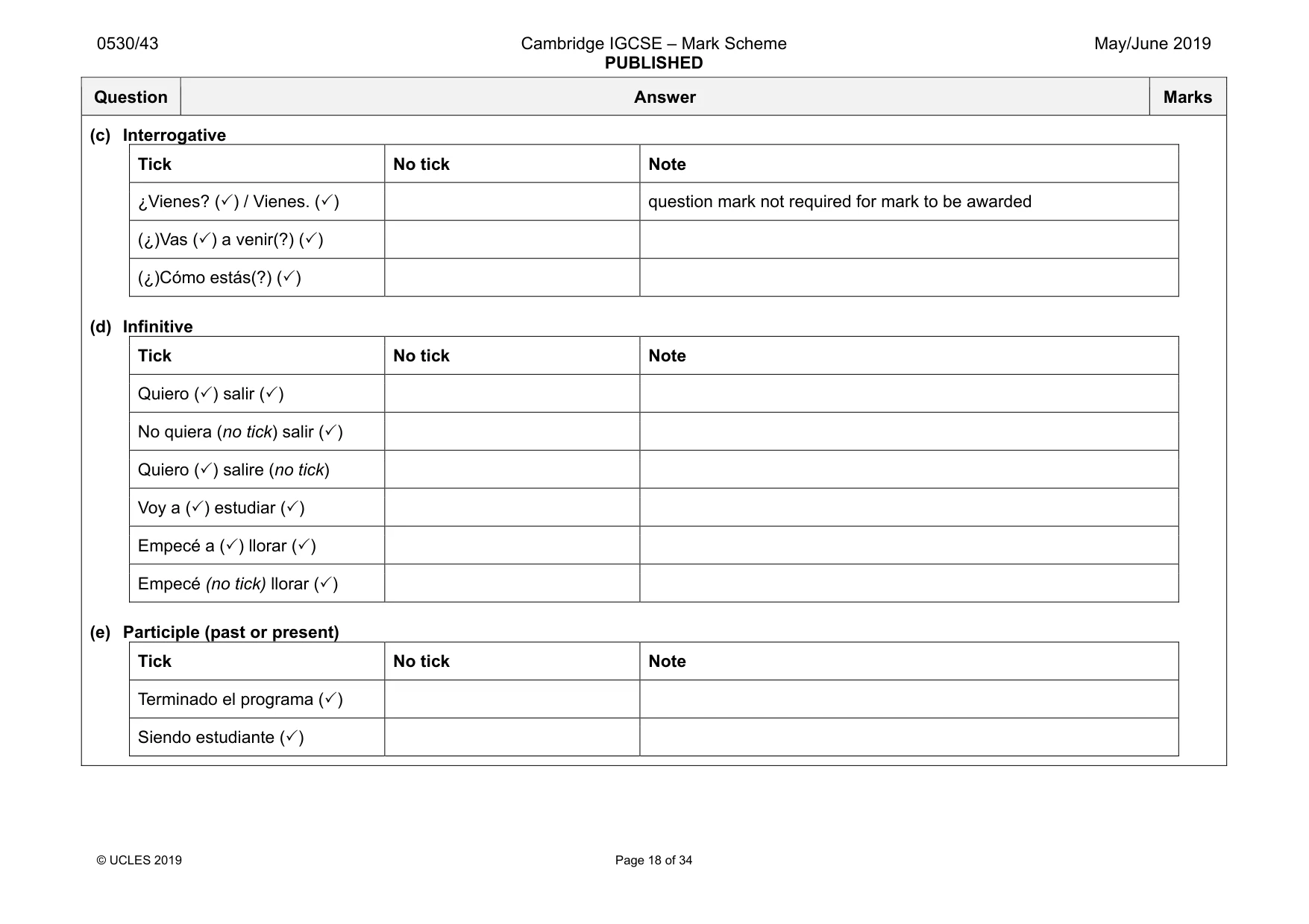 Mark scheme, page 18 of 34