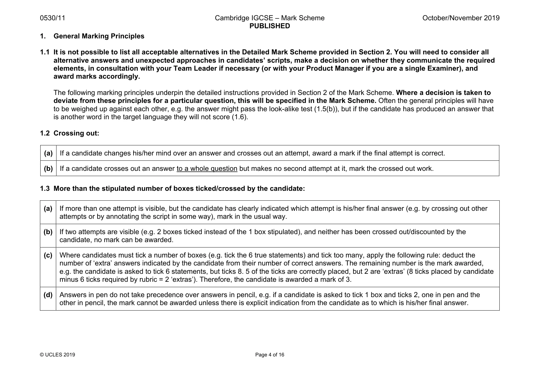 Mark scheme, page 4 of 16