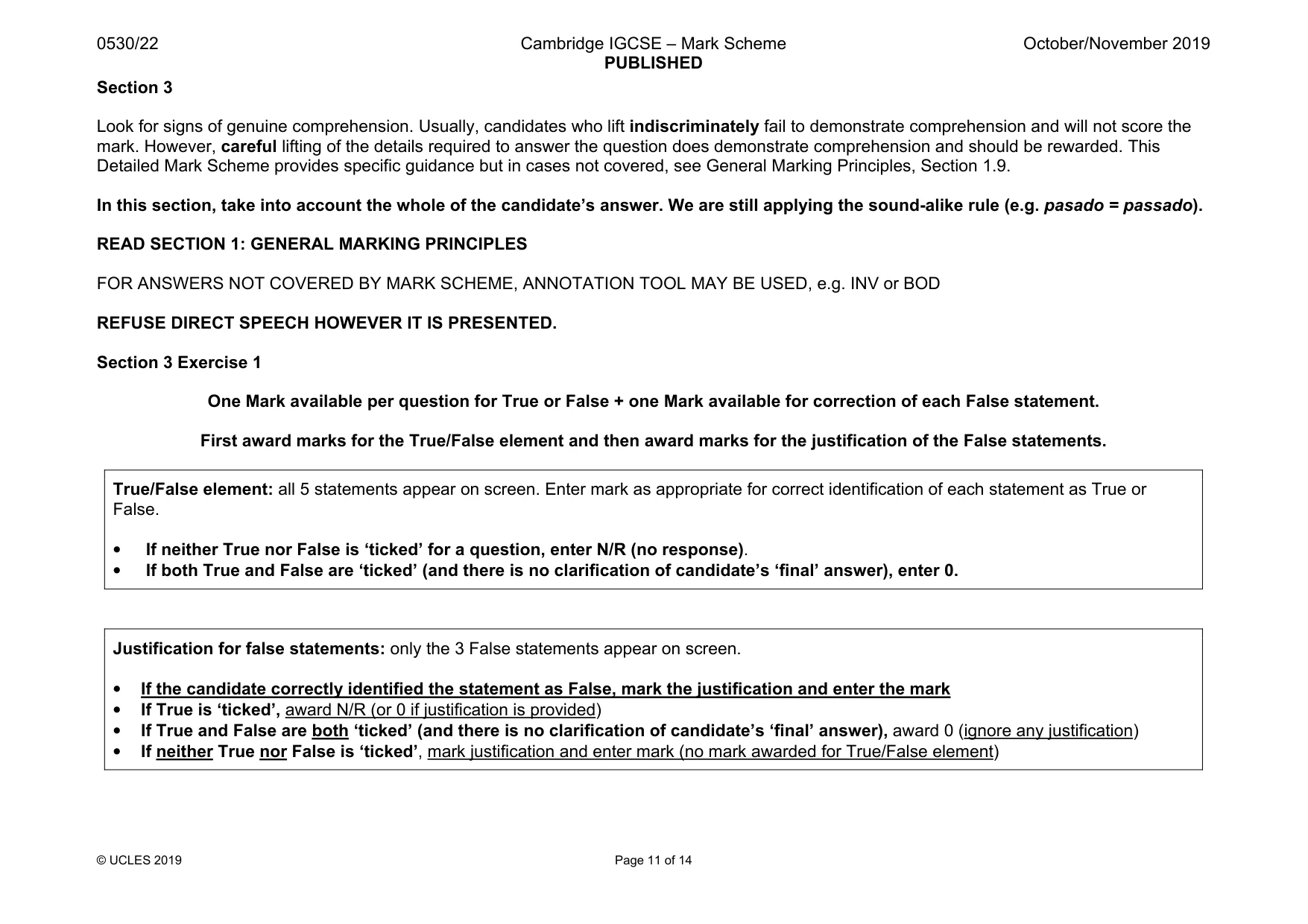 Mark scheme, page 11 of 14