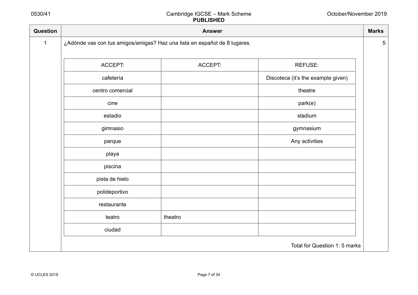 Mark scheme, page 7 of 34