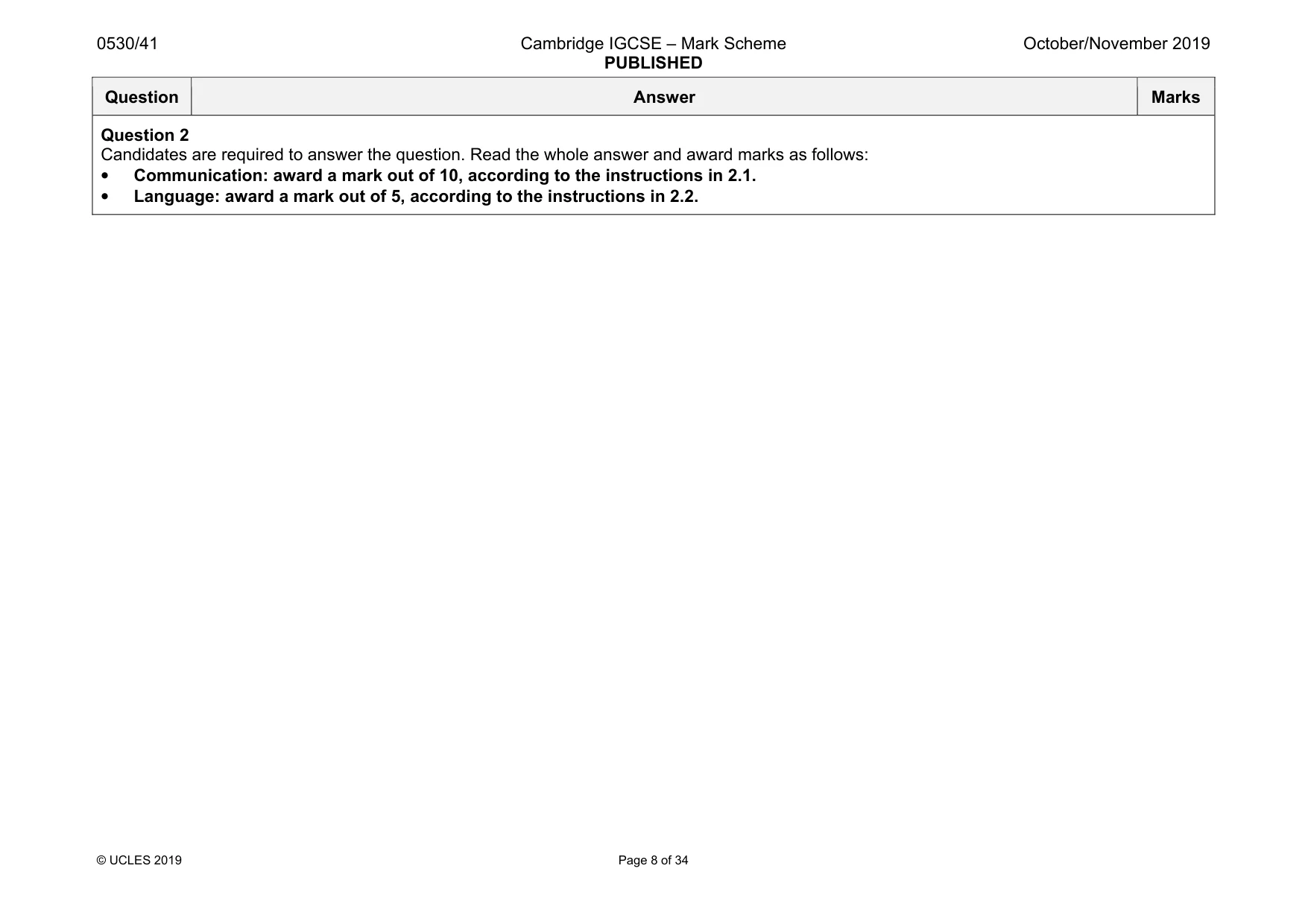 Mark scheme, page 8 of 34