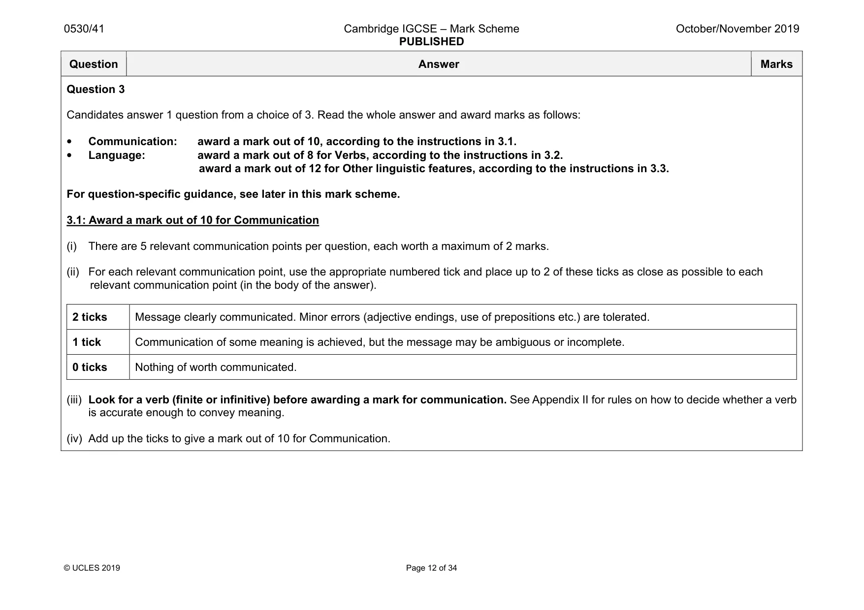 Mark scheme, page 12 of 34