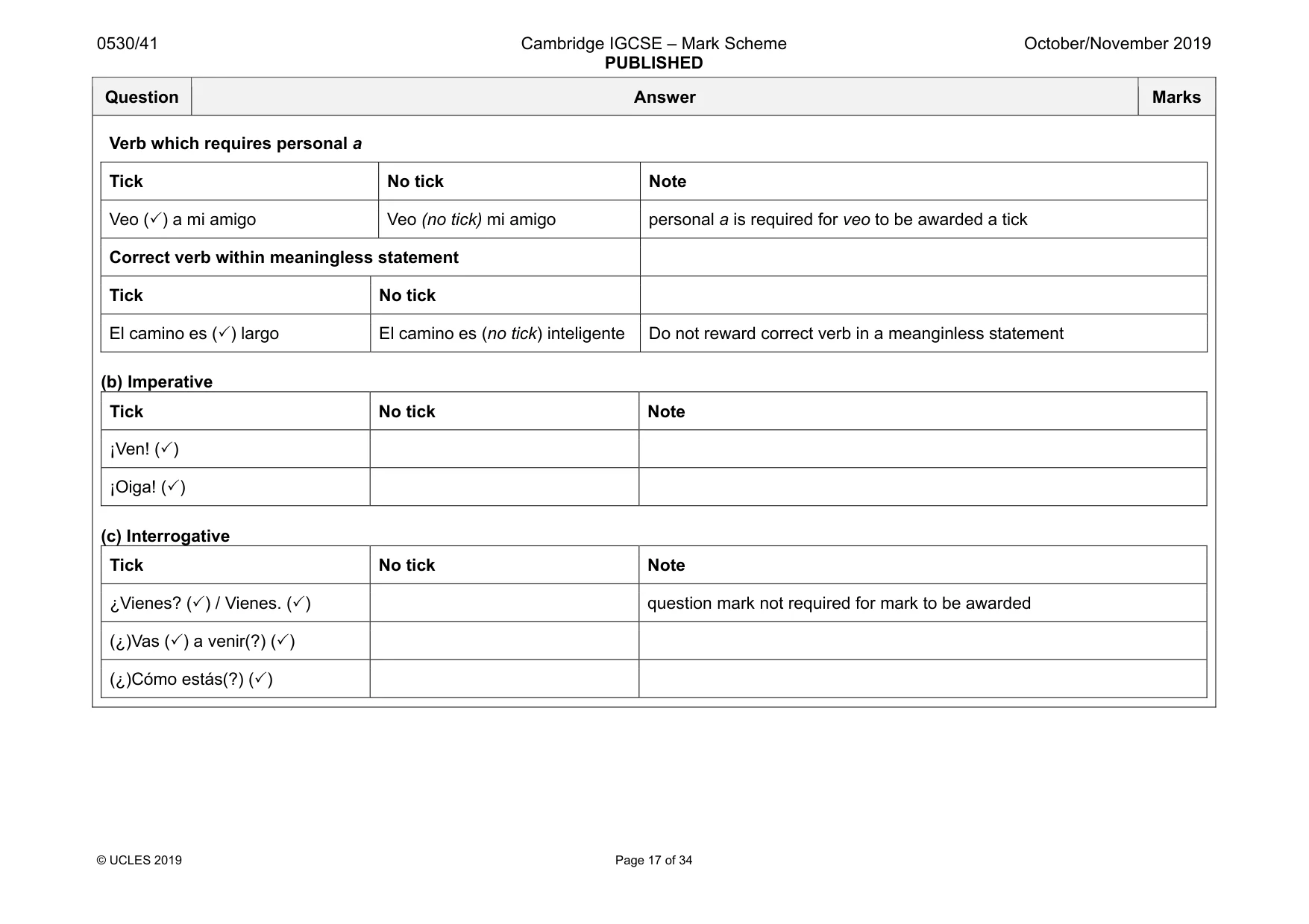 Mark scheme, page 17 of 34