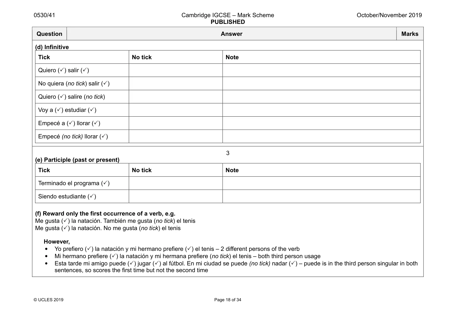 Mark scheme, page 18 of 34