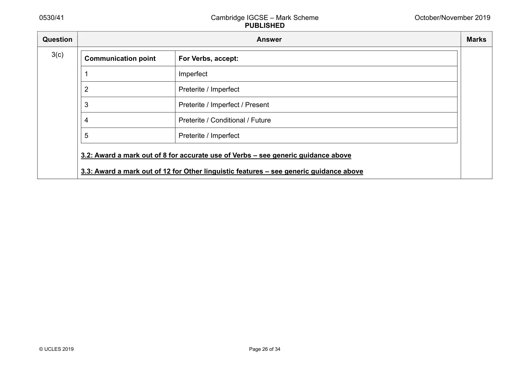 Mark scheme, page 26 of 34