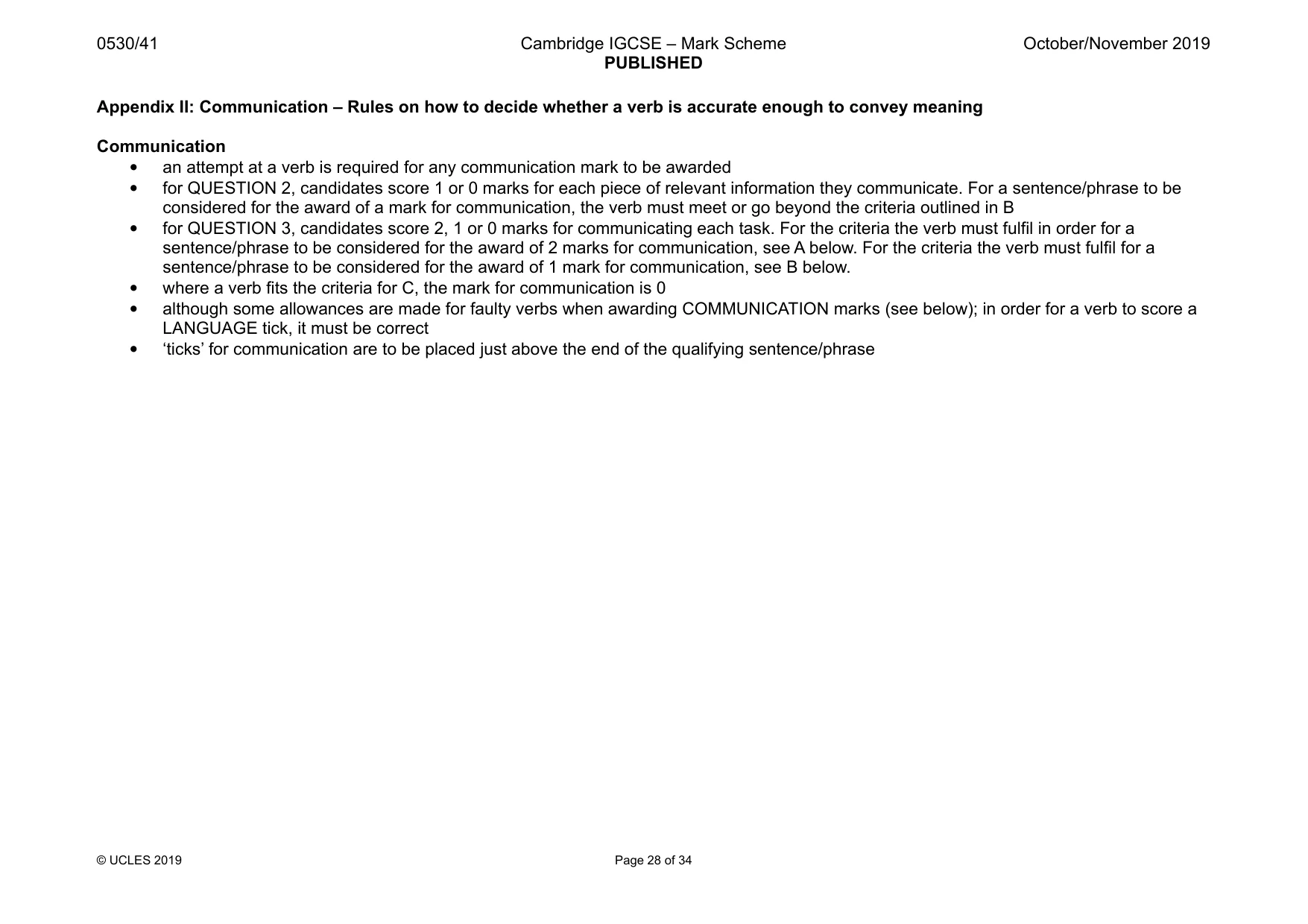 Mark scheme, page 28 of 34