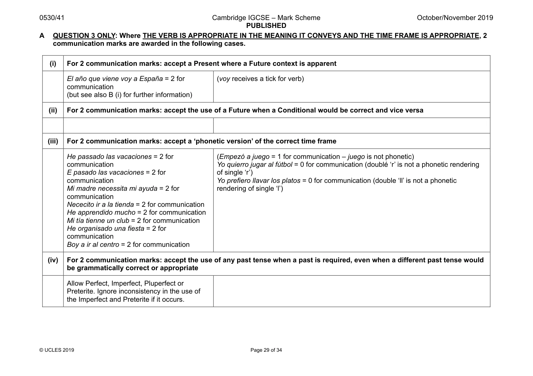 Mark scheme, page 29 of 34