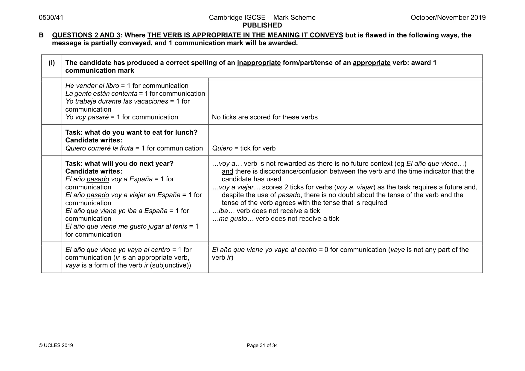 Mark scheme, page 31 of 34