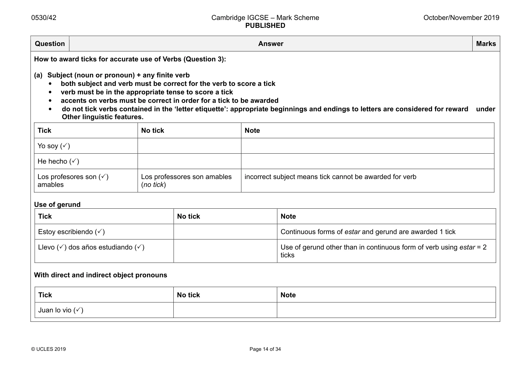 Mark scheme, page 14 of 34