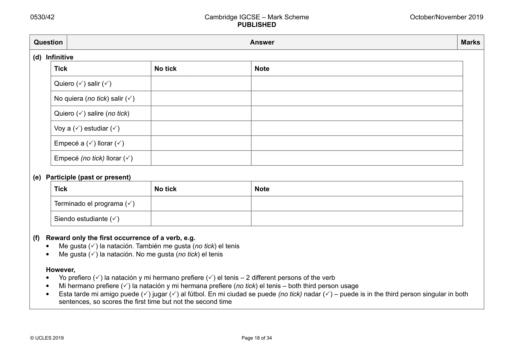 Mark scheme, page 18 of 34