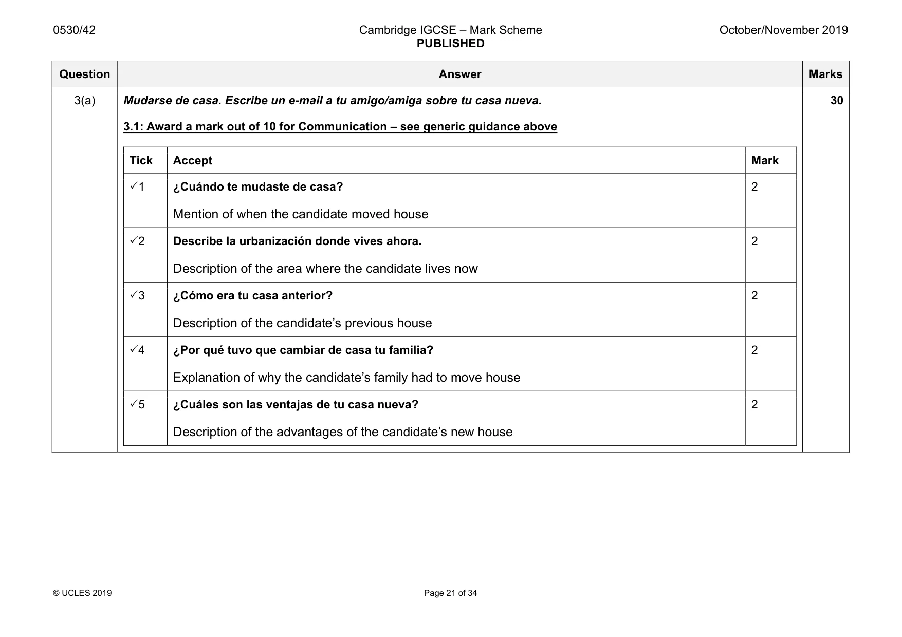 Mark scheme, page 21 of 34