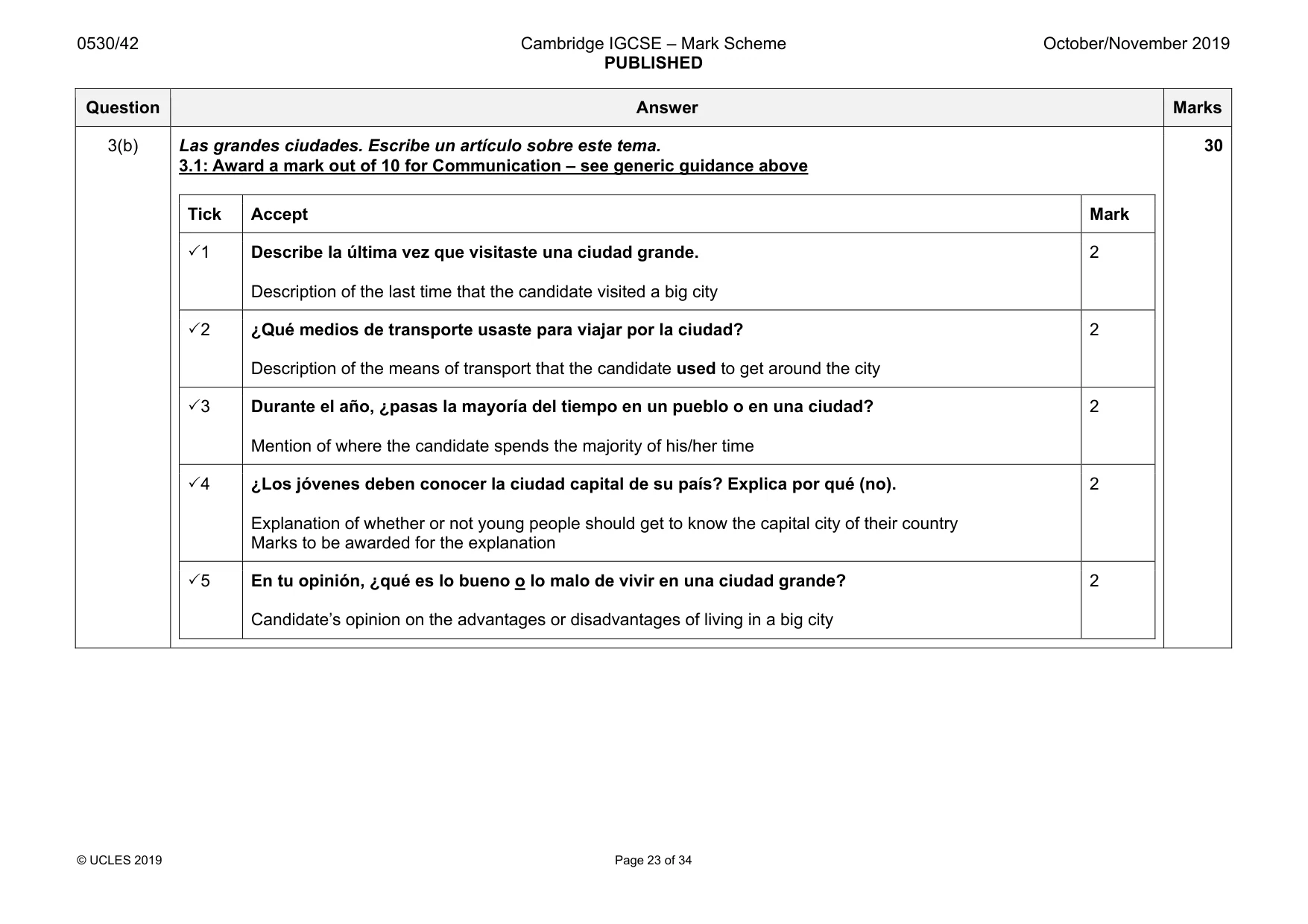 Mark scheme, page 23 of 34