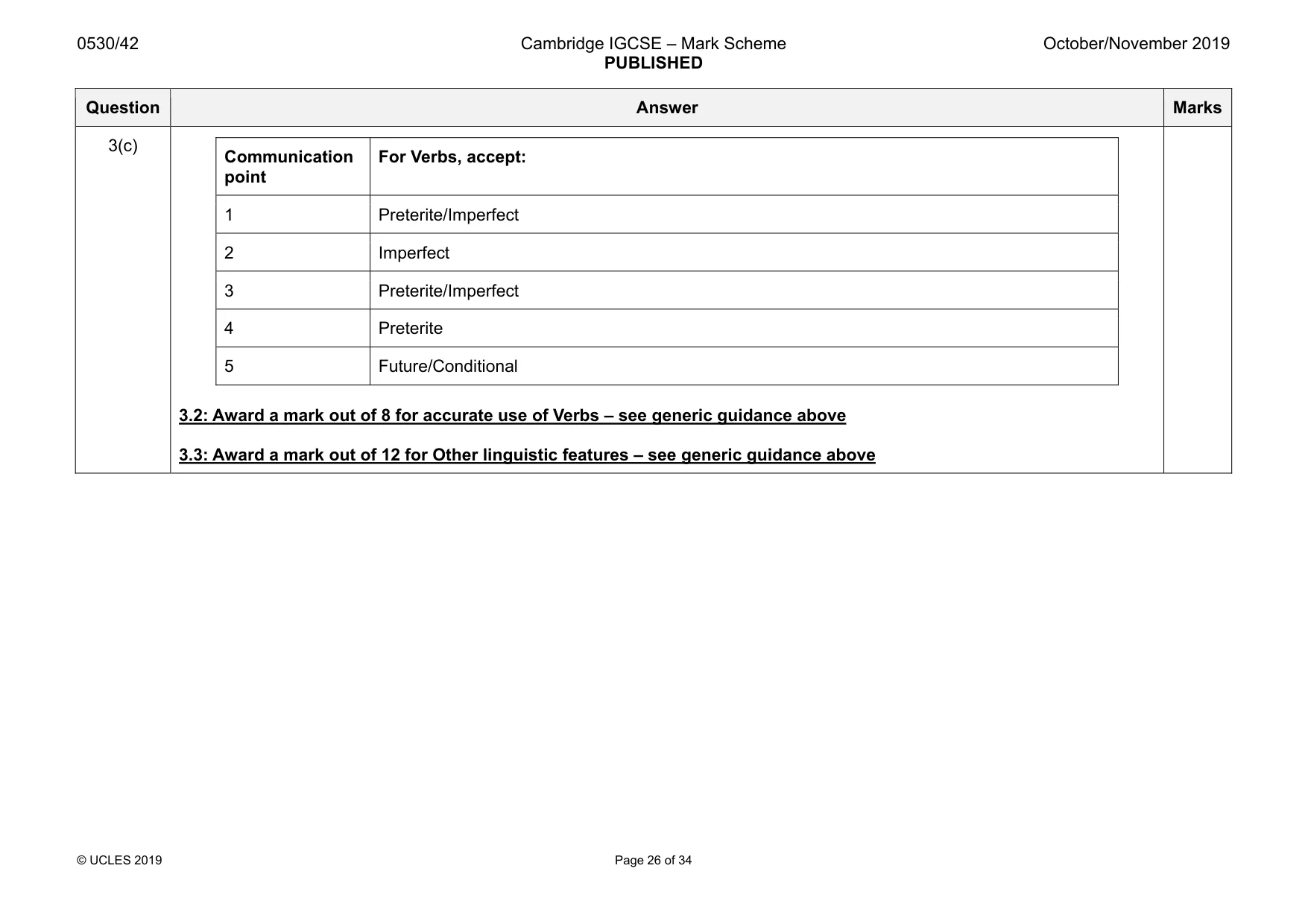 Mark scheme, page 26 of 34
