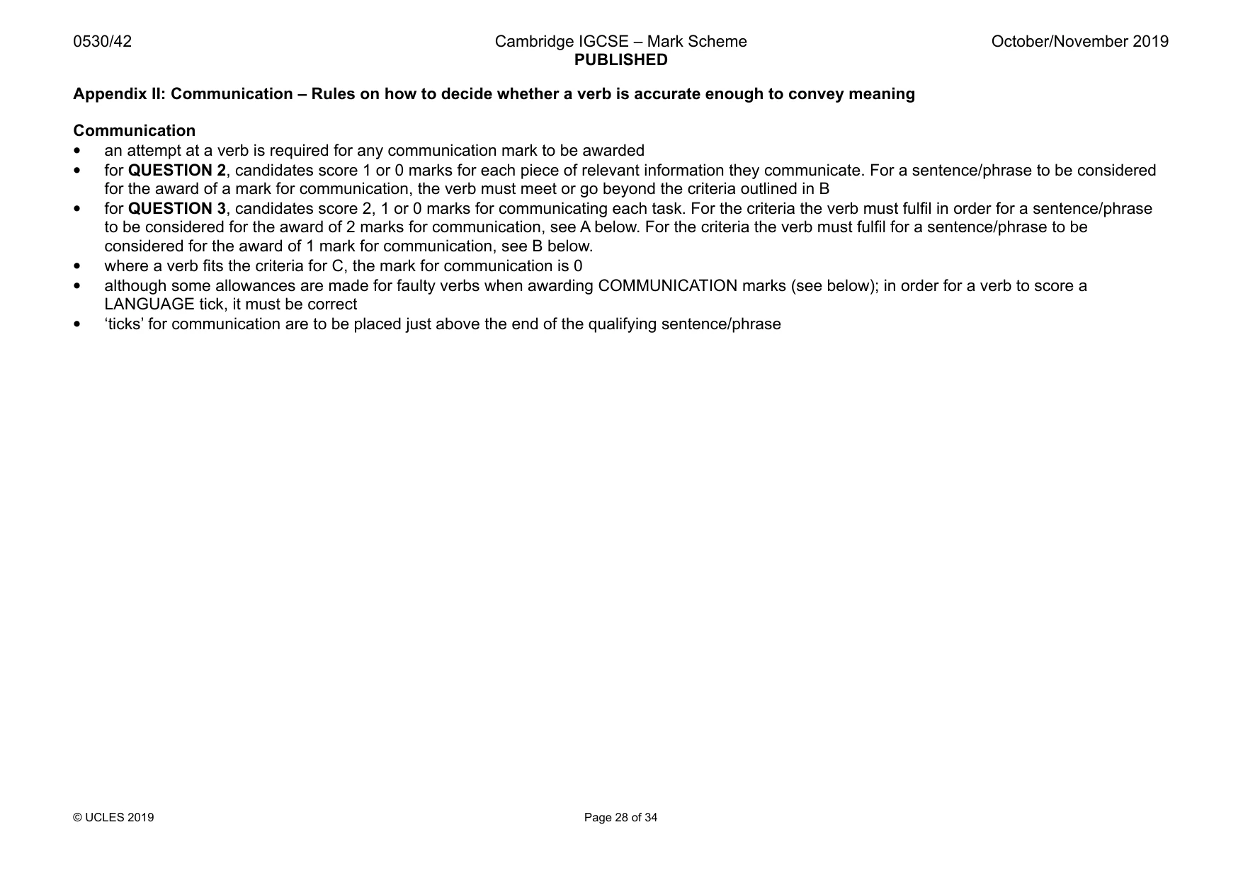 Mark scheme, page 28 of 34