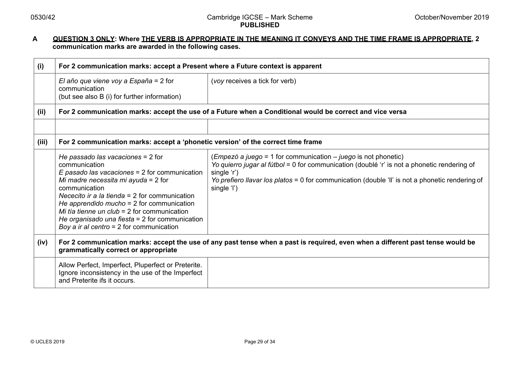 Mark scheme, page 29 of 34
