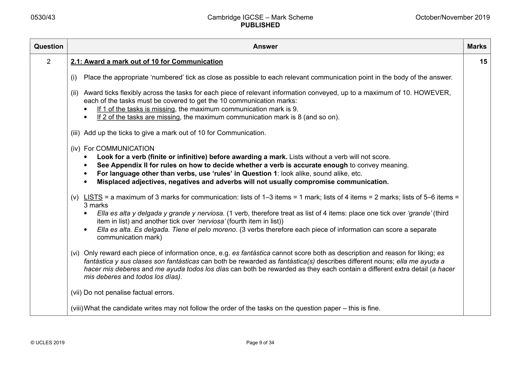 Mark scheme, page 9 of 34