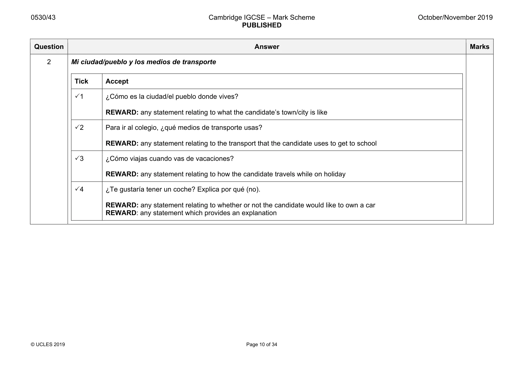 Mark scheme, page 10 of 34