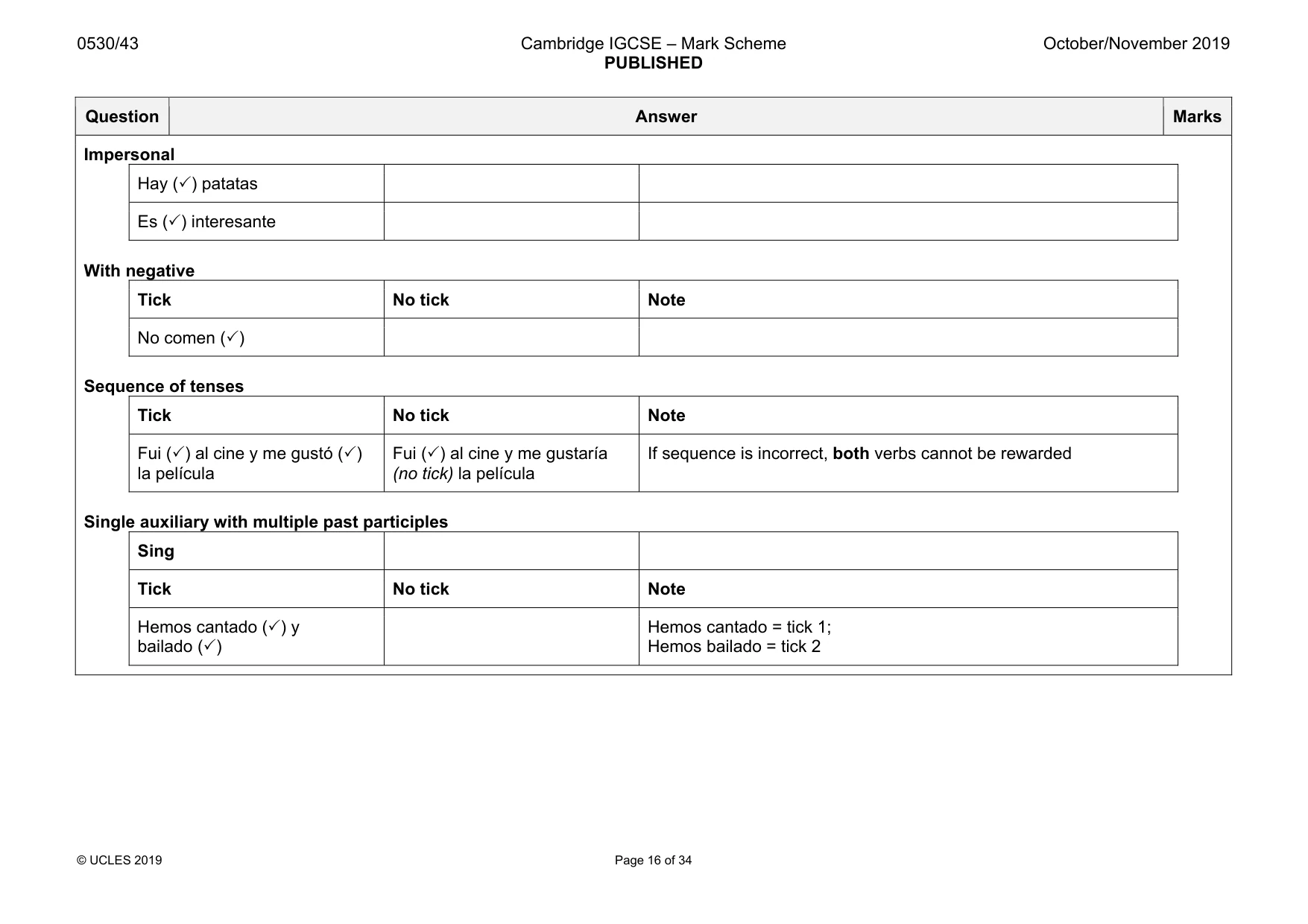 Mark scheme, page 16 of 34