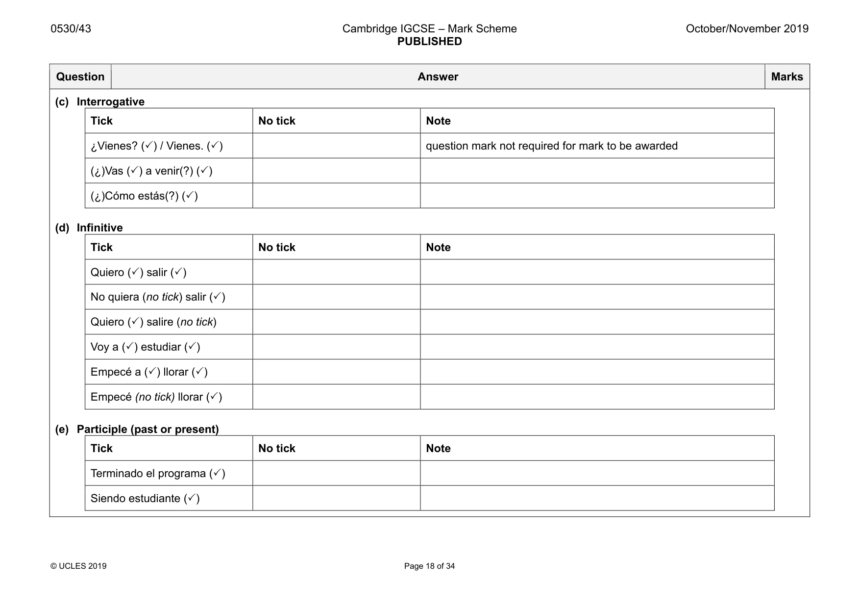 Mark scheme, page 18 of 34