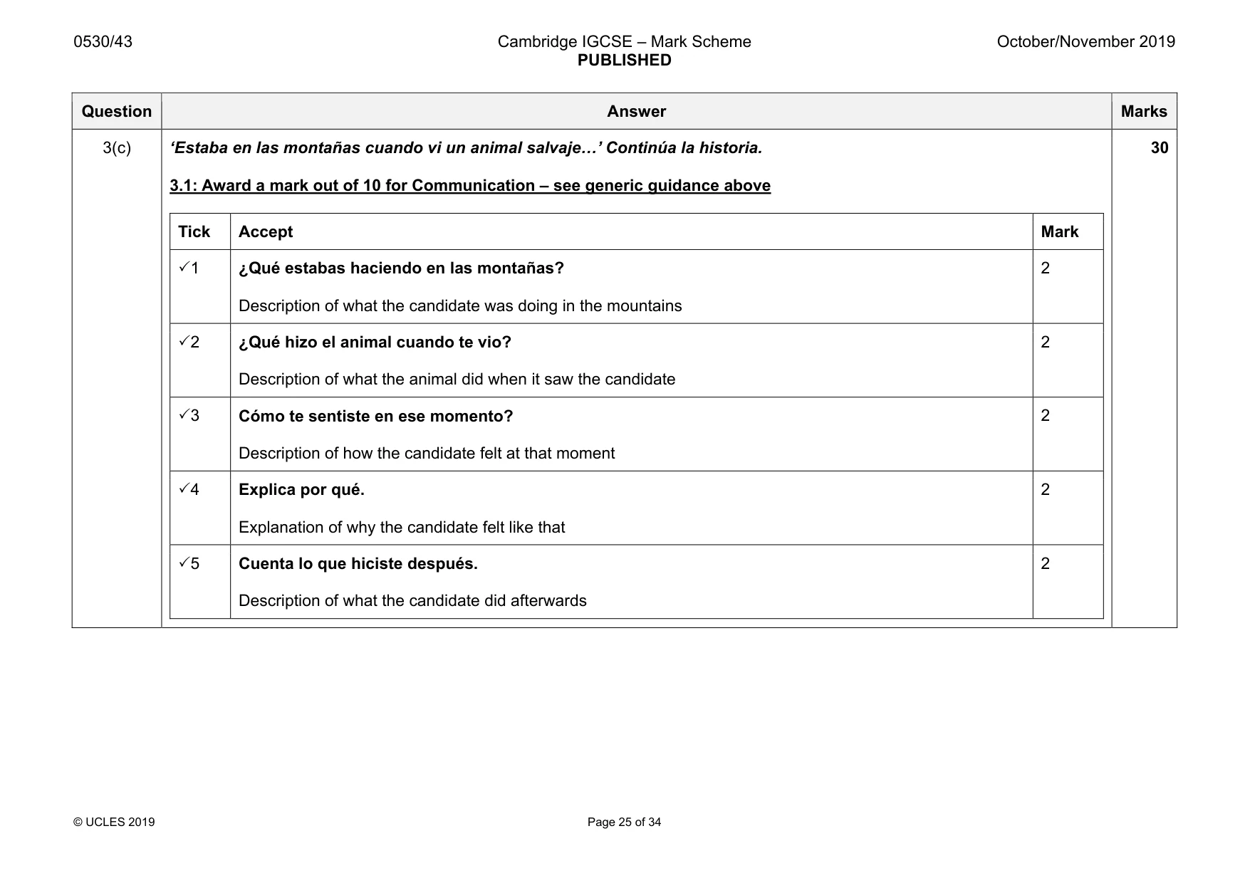 Mark scheme, page 25 of 34