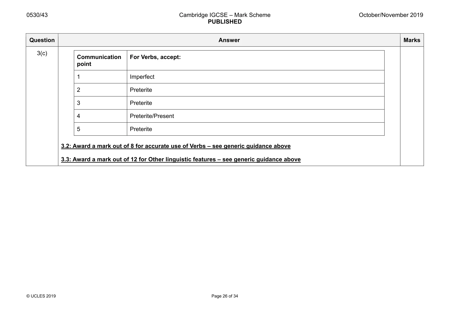 Mark scheme, page 26 of 34