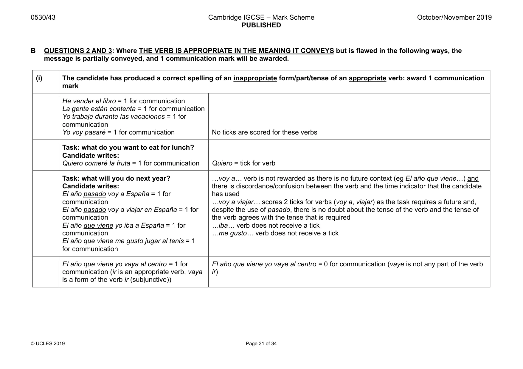 Mark scheme, page 31 of 34