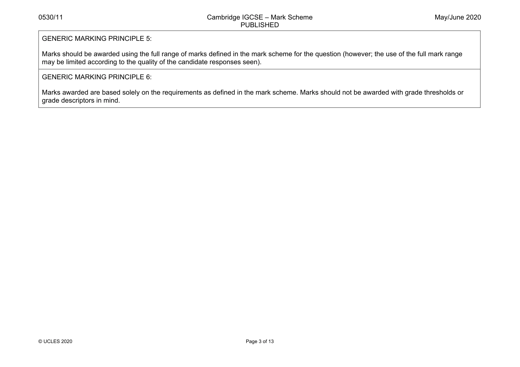 Mark scheme, page 3 of 13