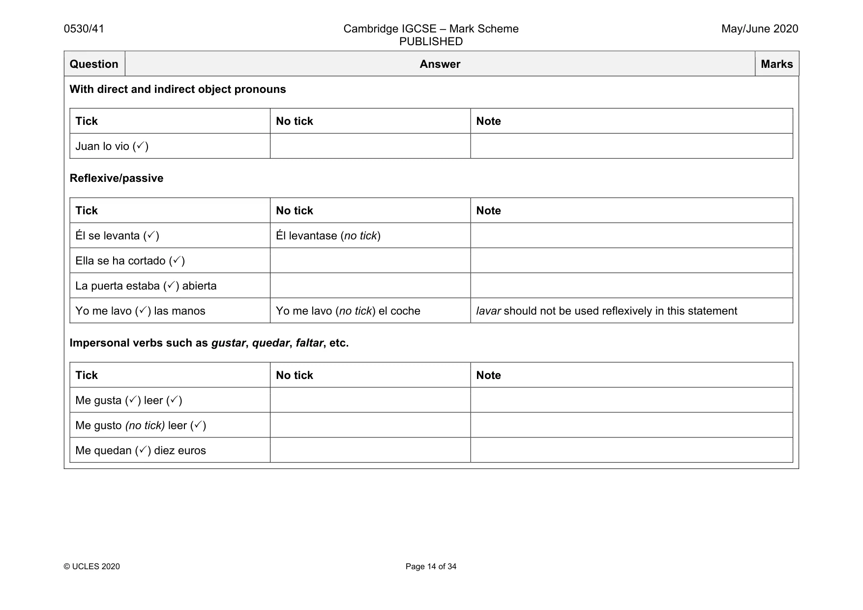 Mark scheme, page 14 of 34