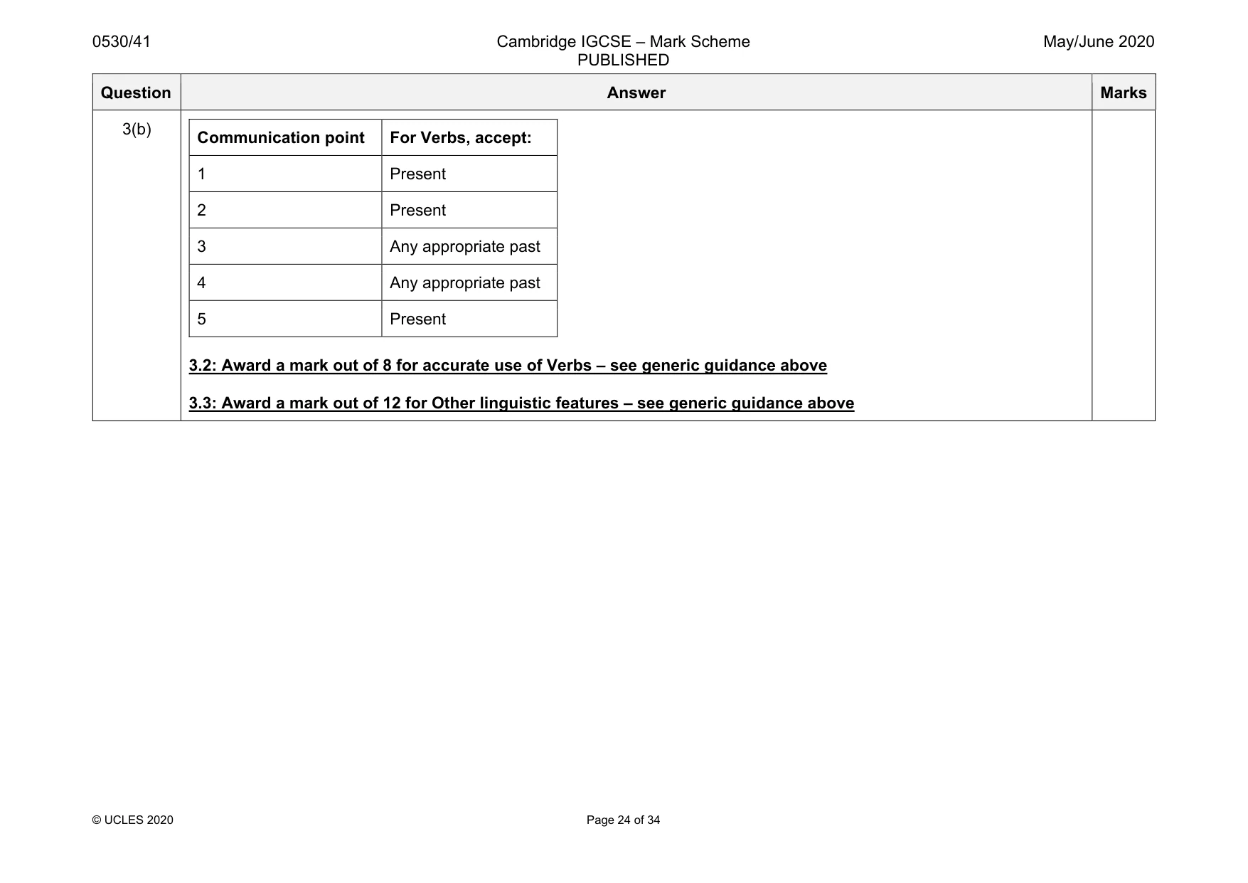 Mark scheme, page 24 of 34