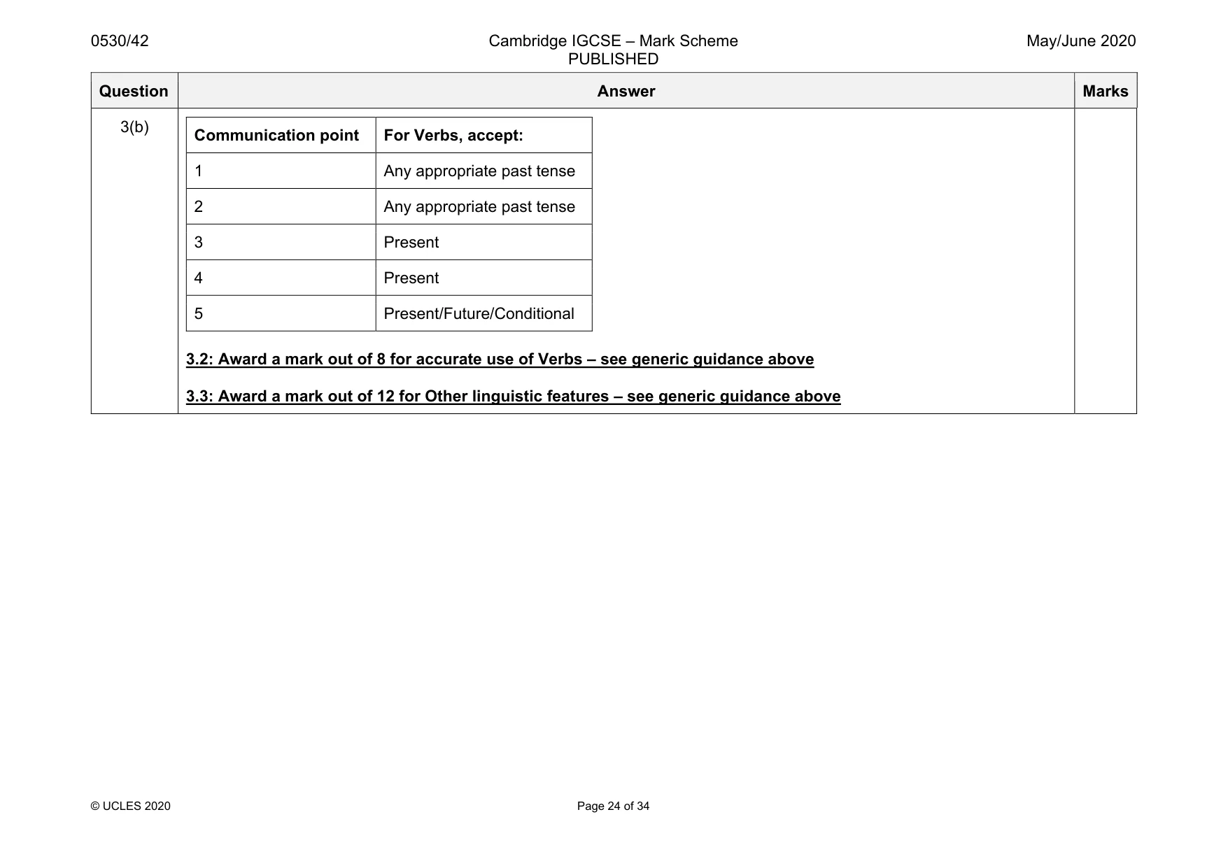 Mark scheme, page 24 of 34