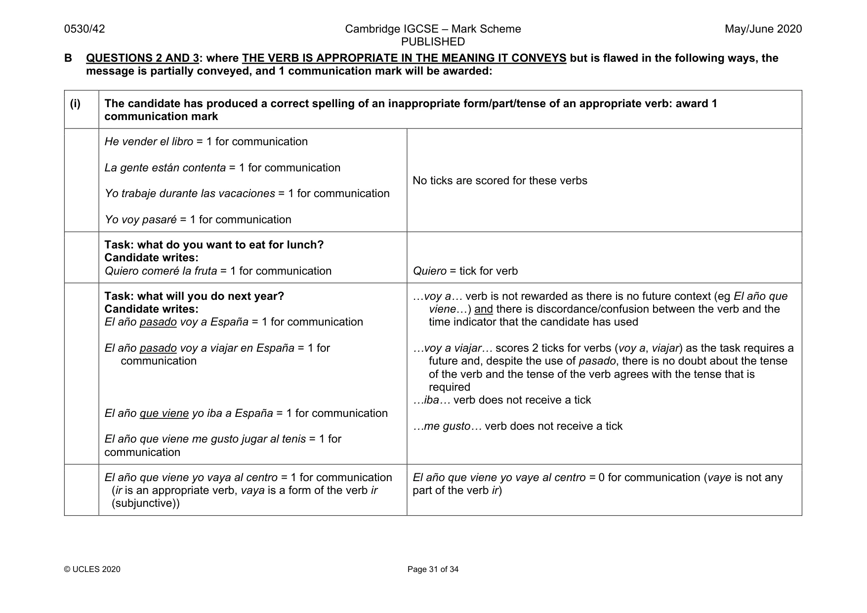 Mark scheme, page 31 of 34