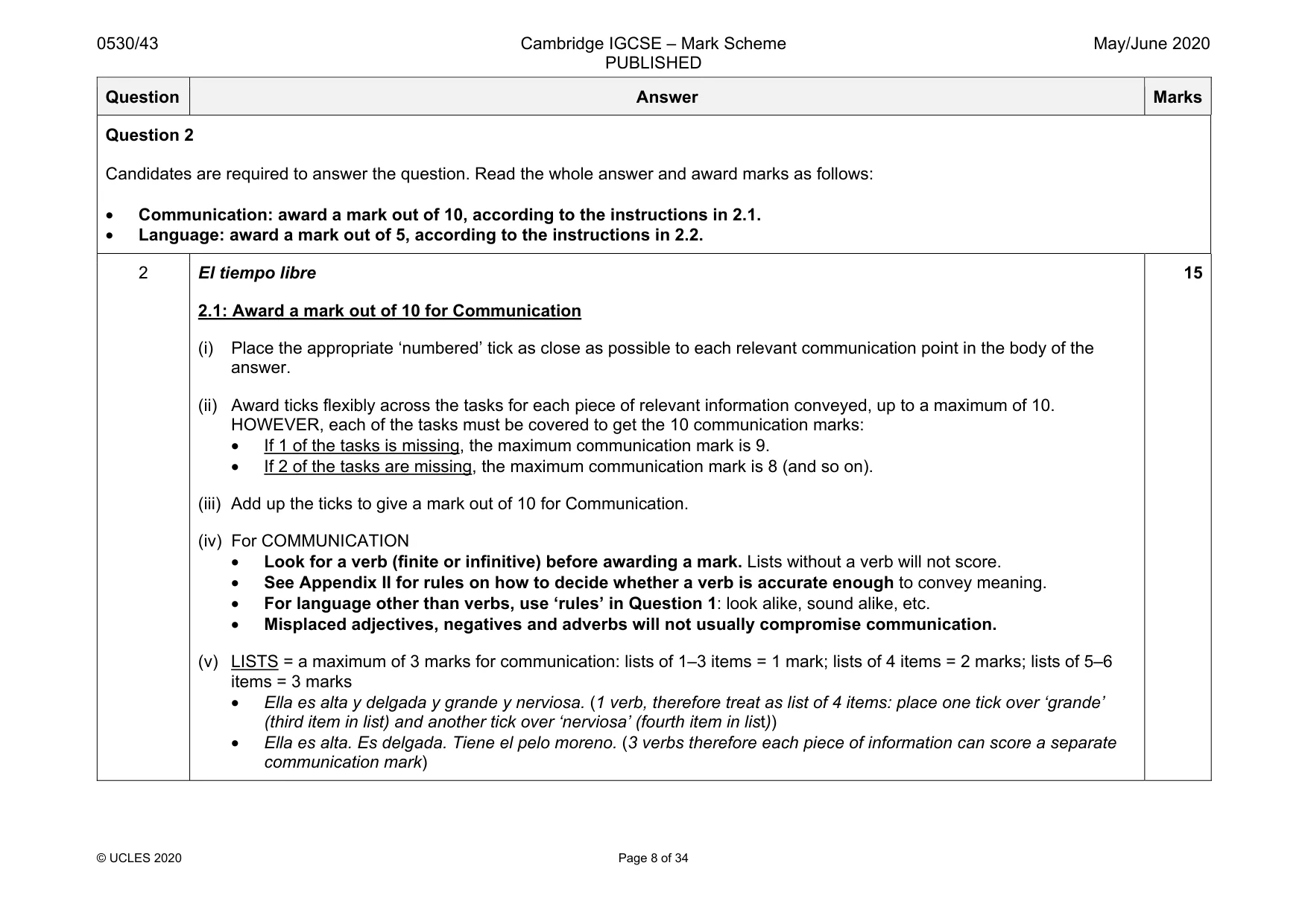 Mark scheme, page 8 of 34