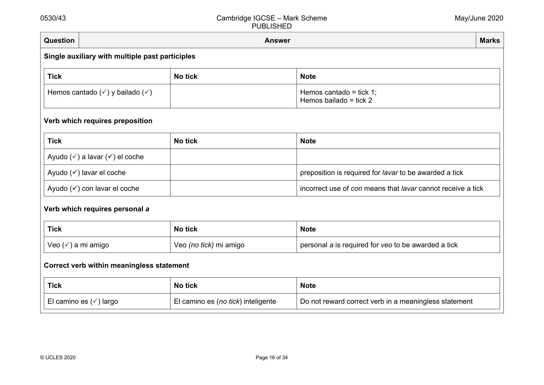 Mark scheme, page 16 of 34